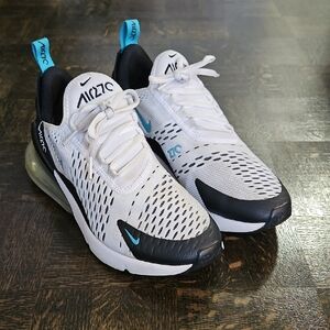 Nike Air Max 270 White Black and Blue Men's Sneakers